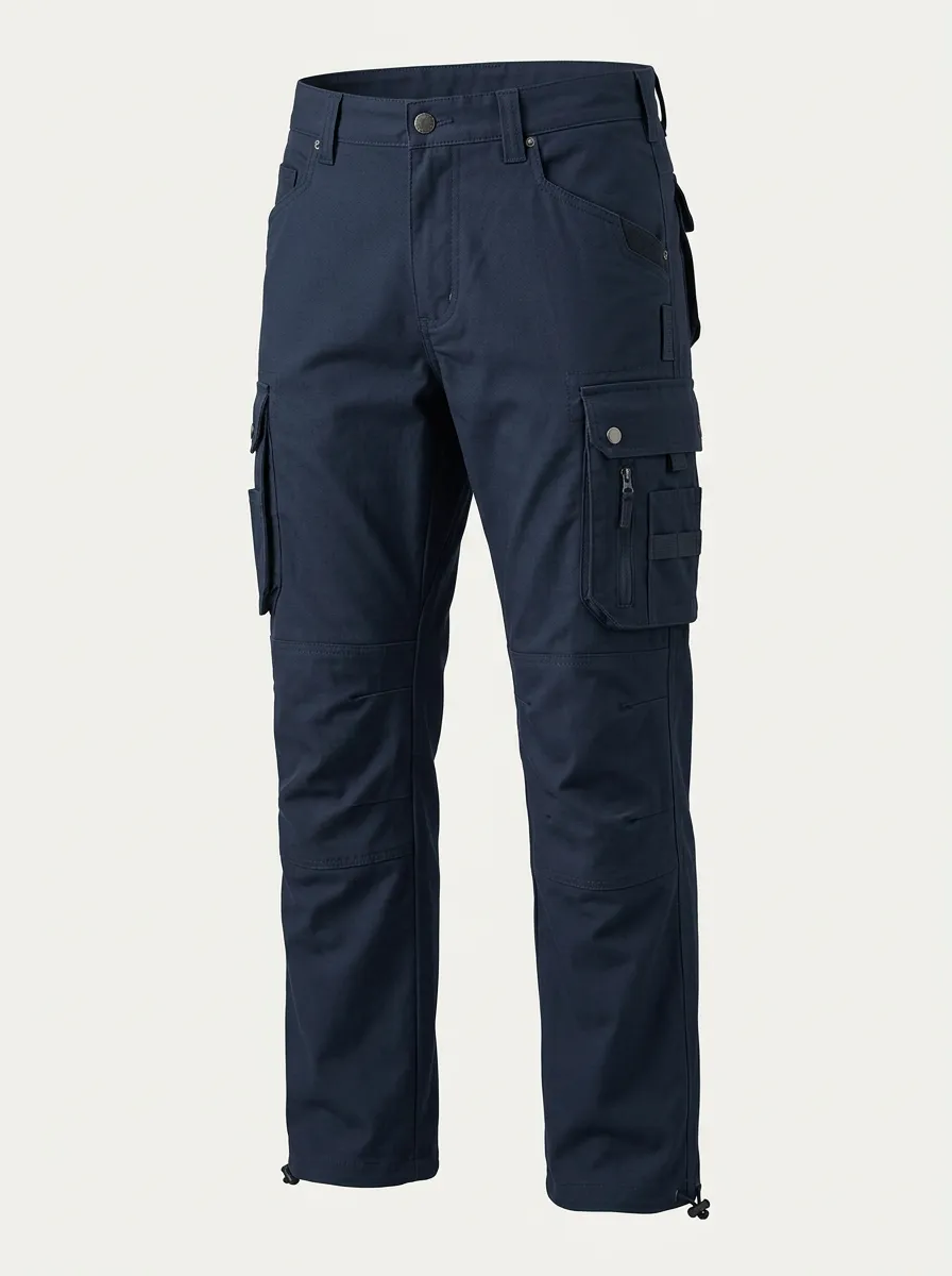 Men's Tactical Multi-Pocket Navy Cargo Pants