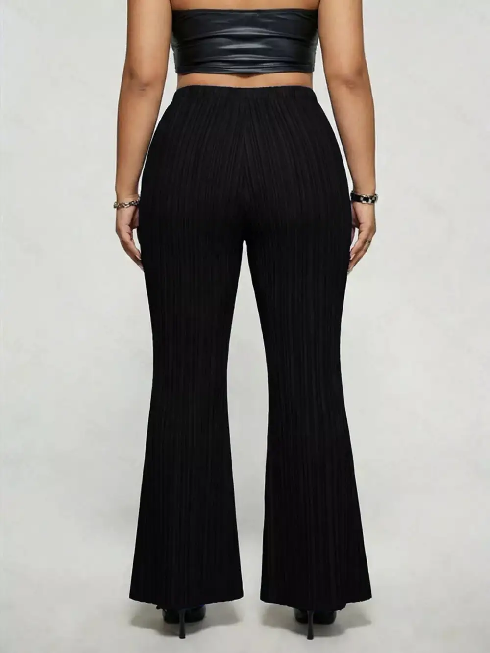 Plus Size High Waist Flare Pants