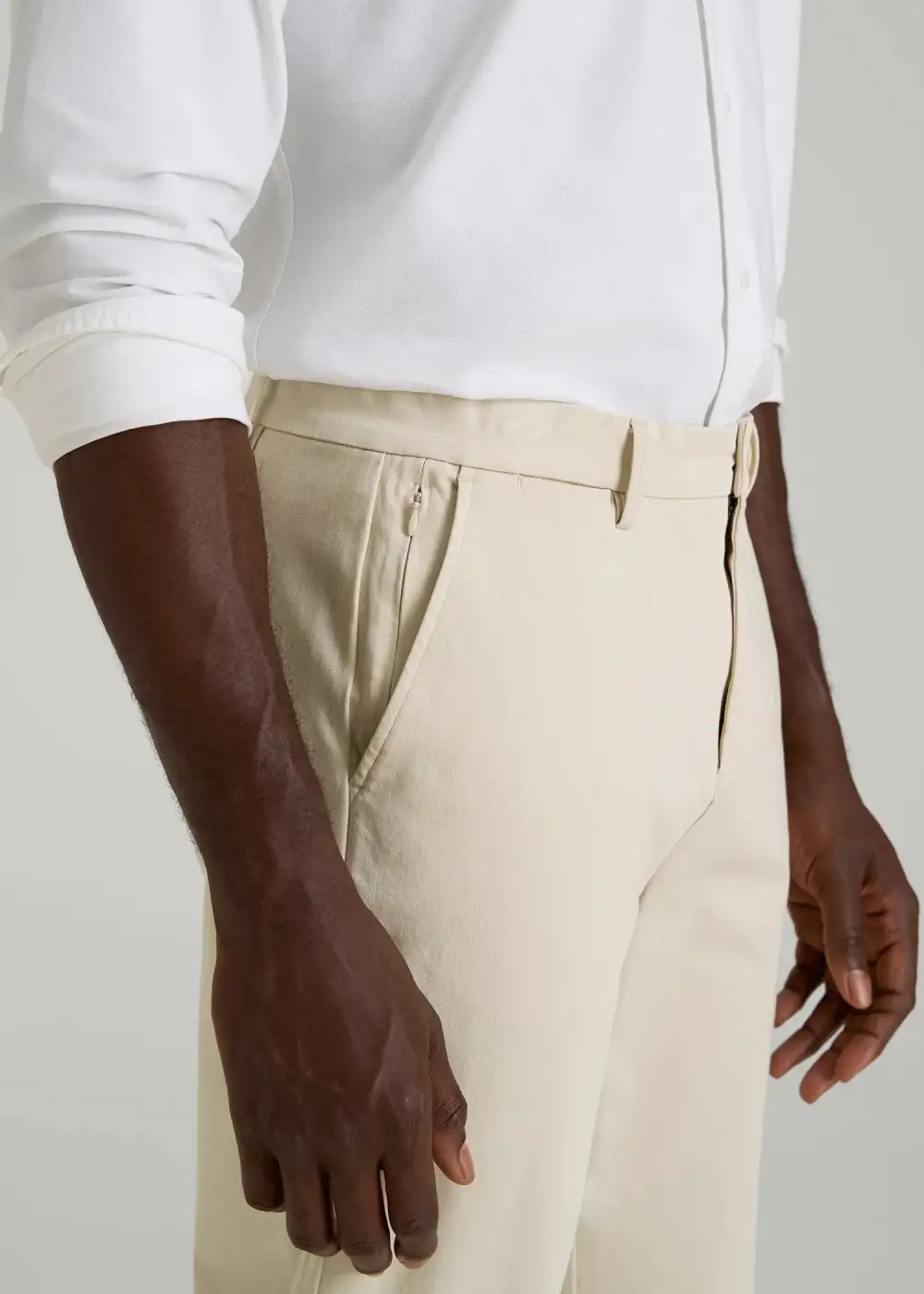 Men's Refined Straight Leg Chino Cotton Pants