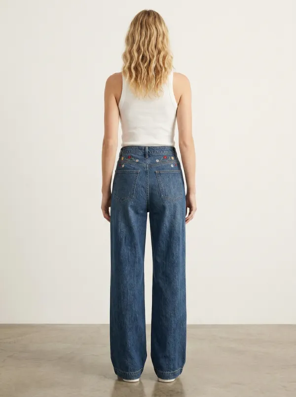 Women's Wide Leg Casual Denim Jeans
