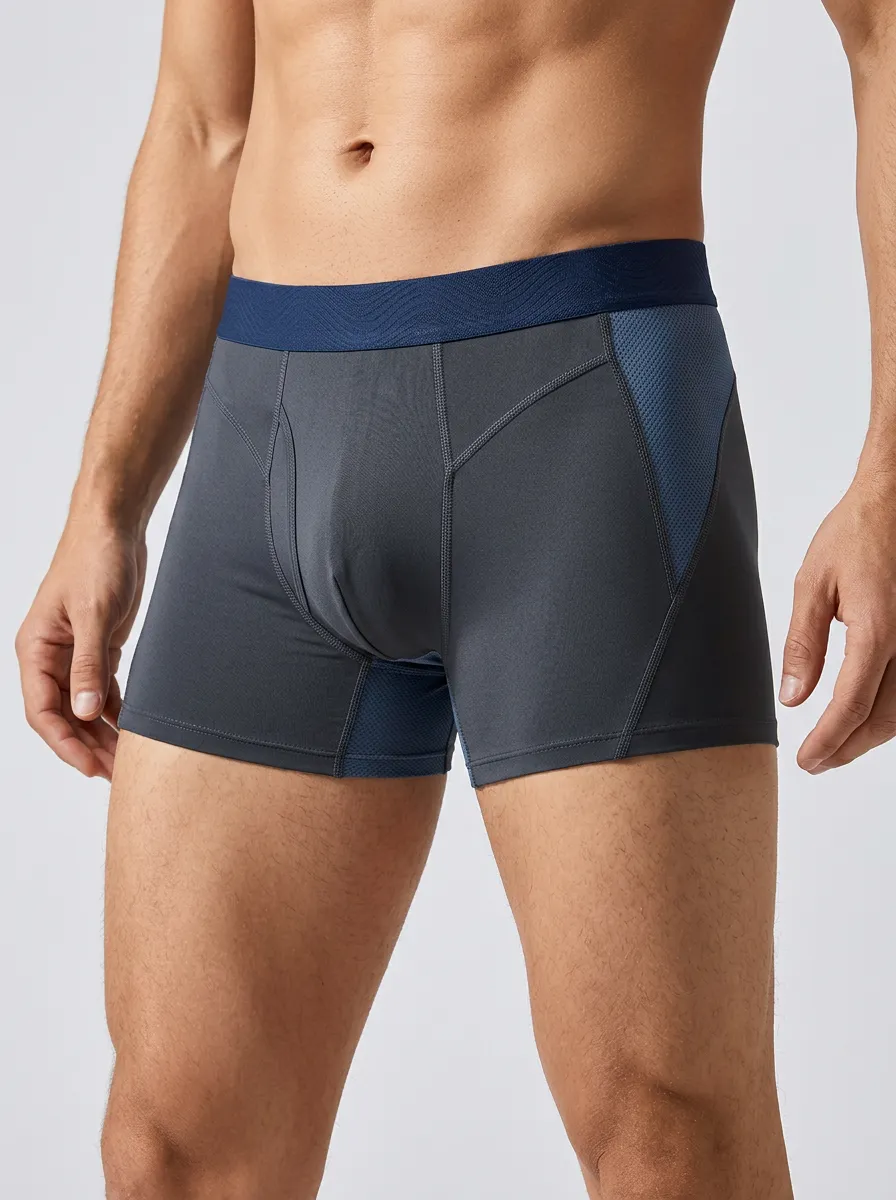 Men's Athletic Performance Mesh-Paneled Boxer Briefs