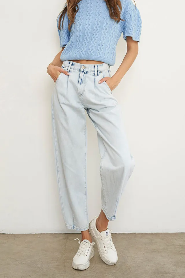 Women's High Rise Relaxed Rigid Denim Jeans