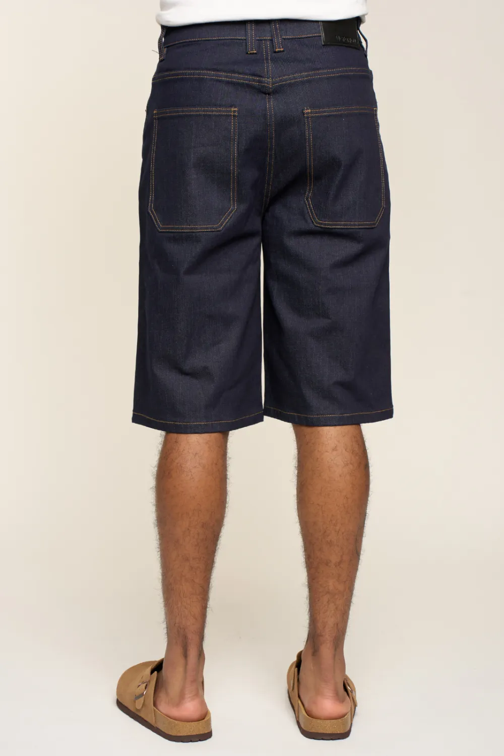 Men's Baggy Fit Raw Denim Shorts