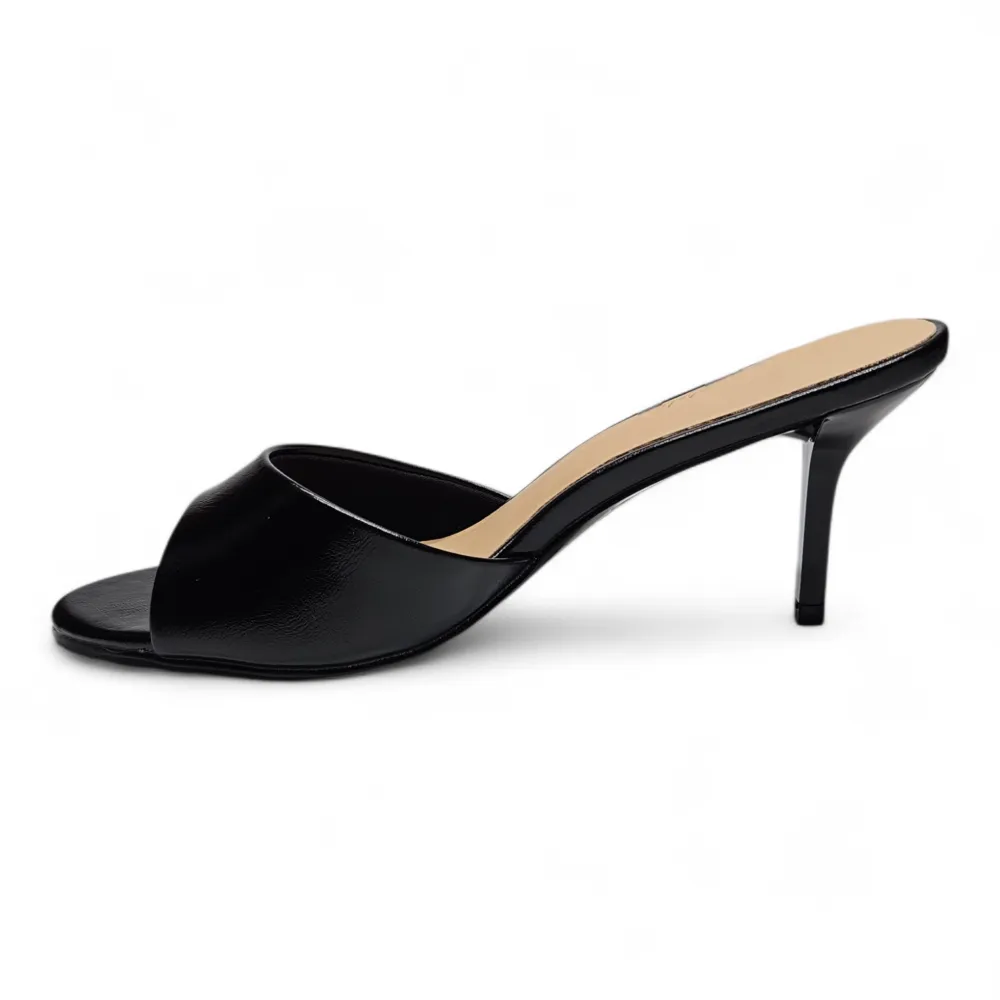 Paris One Band Open Toe Mule Heels
