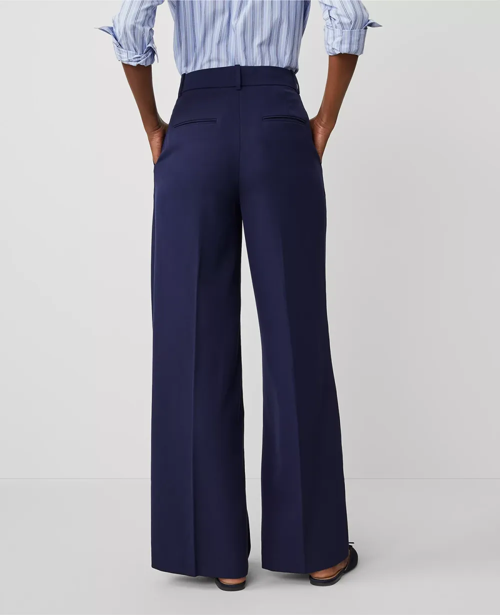The Pleated Wide-Leg Pant In Textured Drape