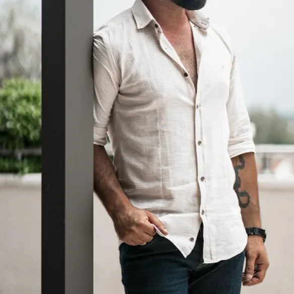 Contemporary Slim Fit Cotton Casual Shirt