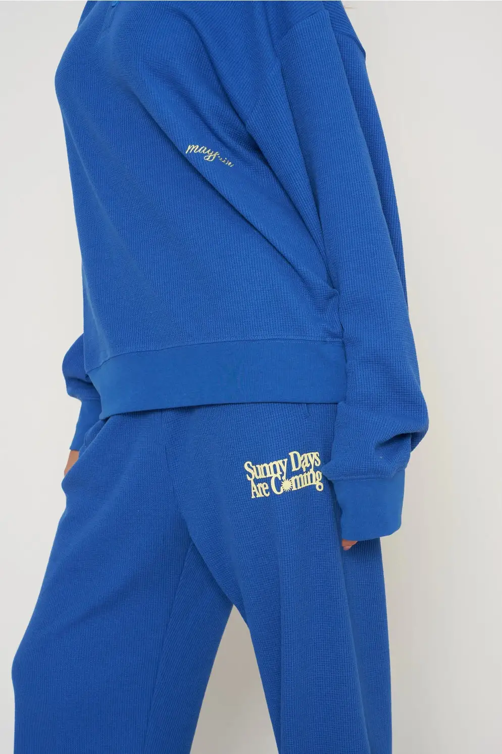 Relaxed Waffle Pants Set