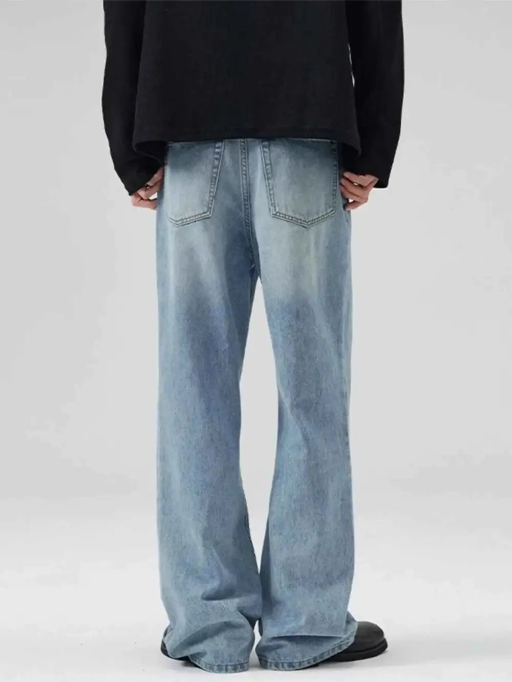 Soft Touch Washed Wide Leg Jeans