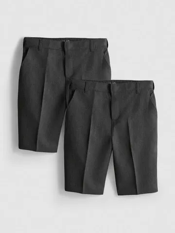 7-15yrs | 2pk Easy Iron School Shorts