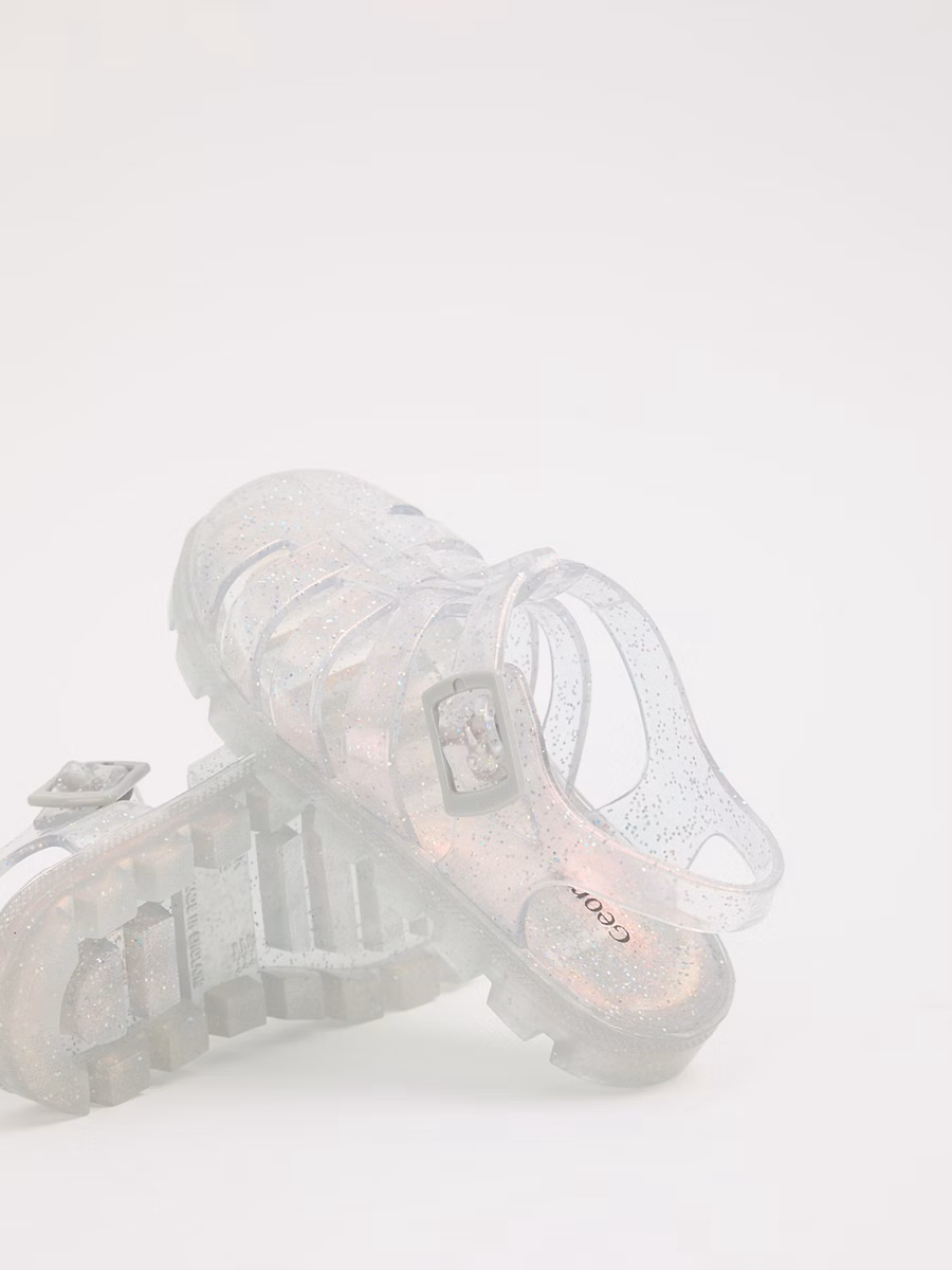 Pearl Glitter Jelly Fisherman Sandals detail 1