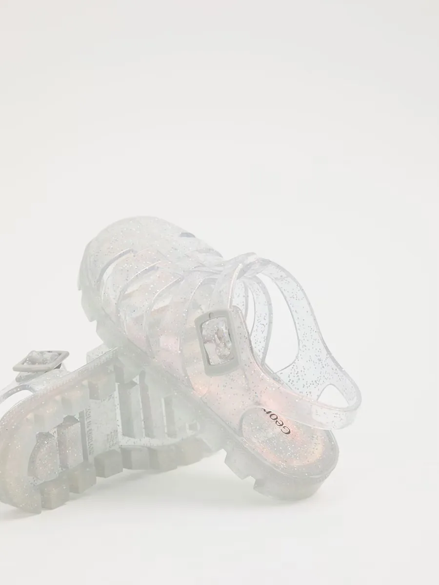 Pearl Glitter Jelly Fisherman Sandals
