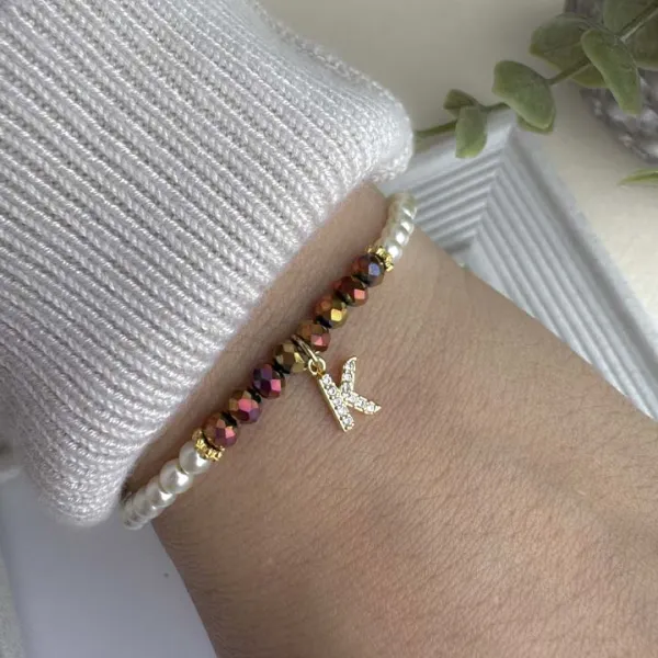 Pearl Initial Bracelet