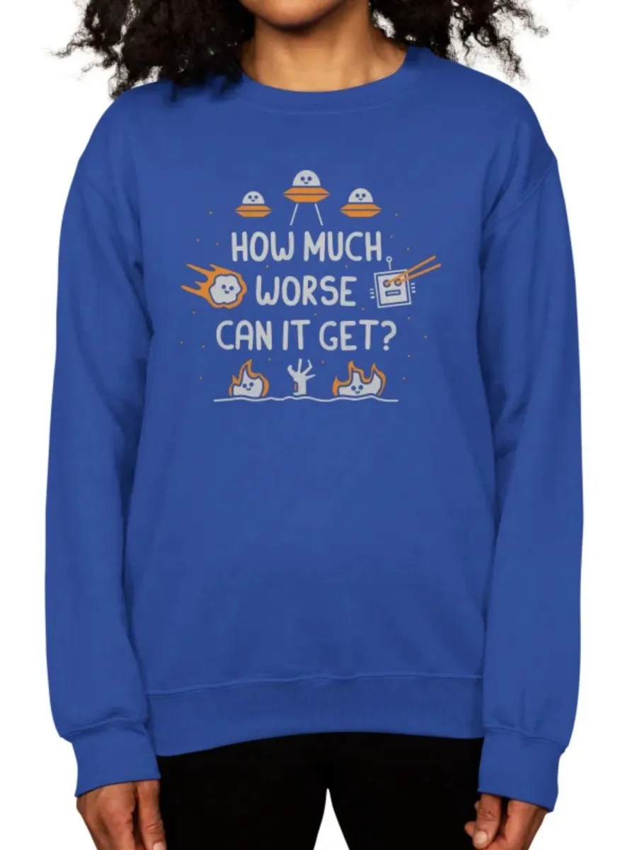 UFO and Robot Round Neck Sweatshirt