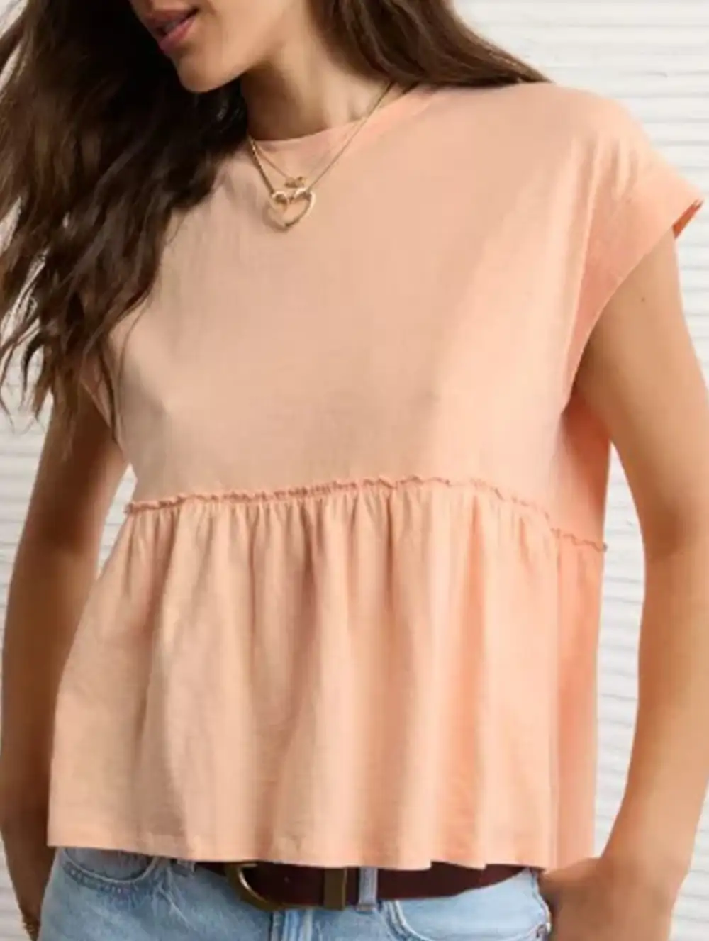 Back Tie Babydoll Top