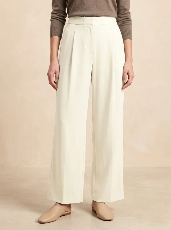 Classic High-Waisted Wide-Leg Trousers