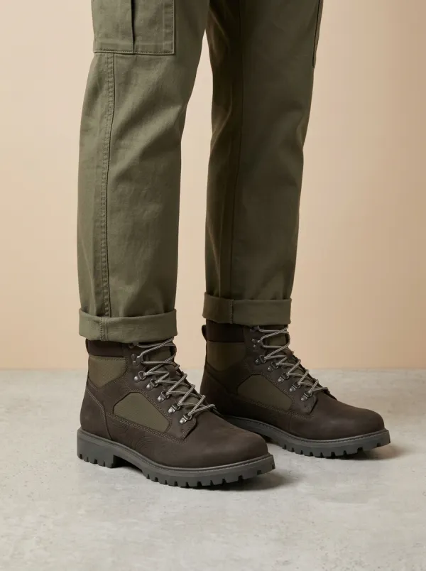 Unisex Casual Outdoor Hiking Topographic Pattern Print Work Boots