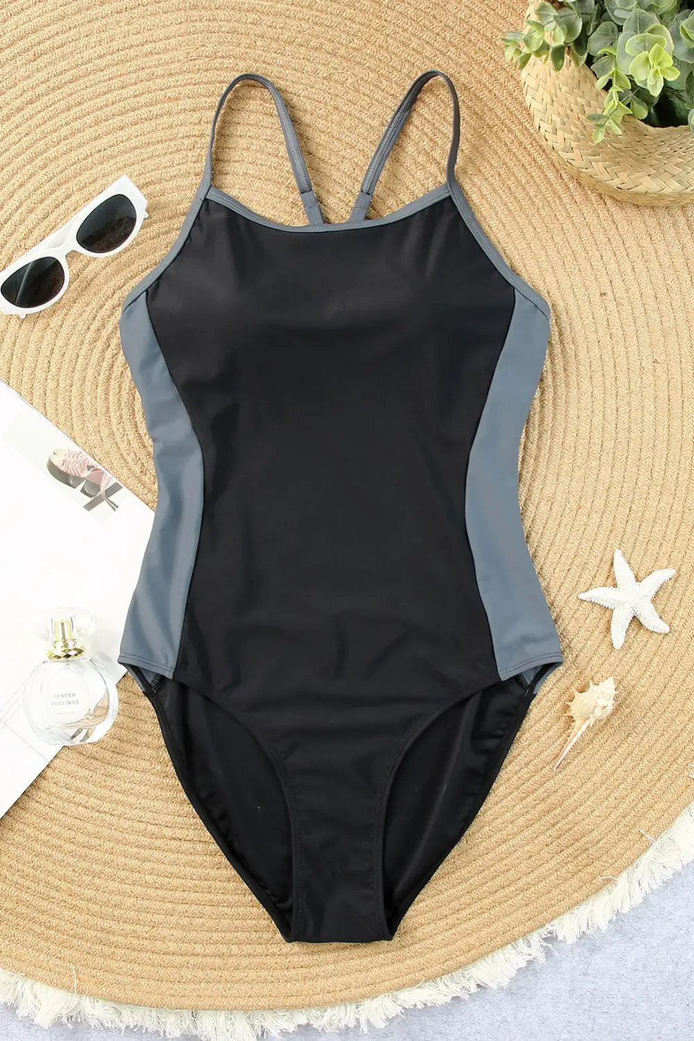 Swimwear Patchwork Bodycom Active One Pieces