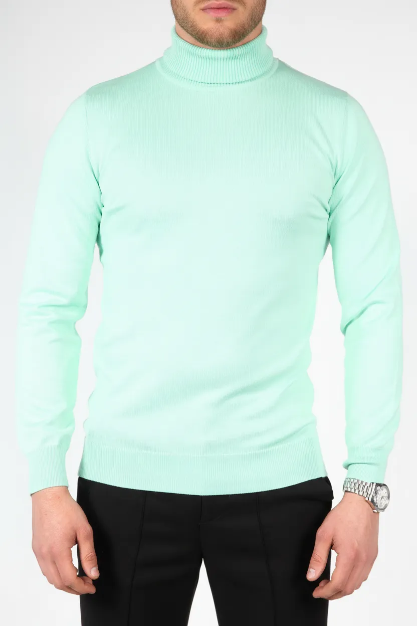 Viscose Refined Turtleneck Sweater