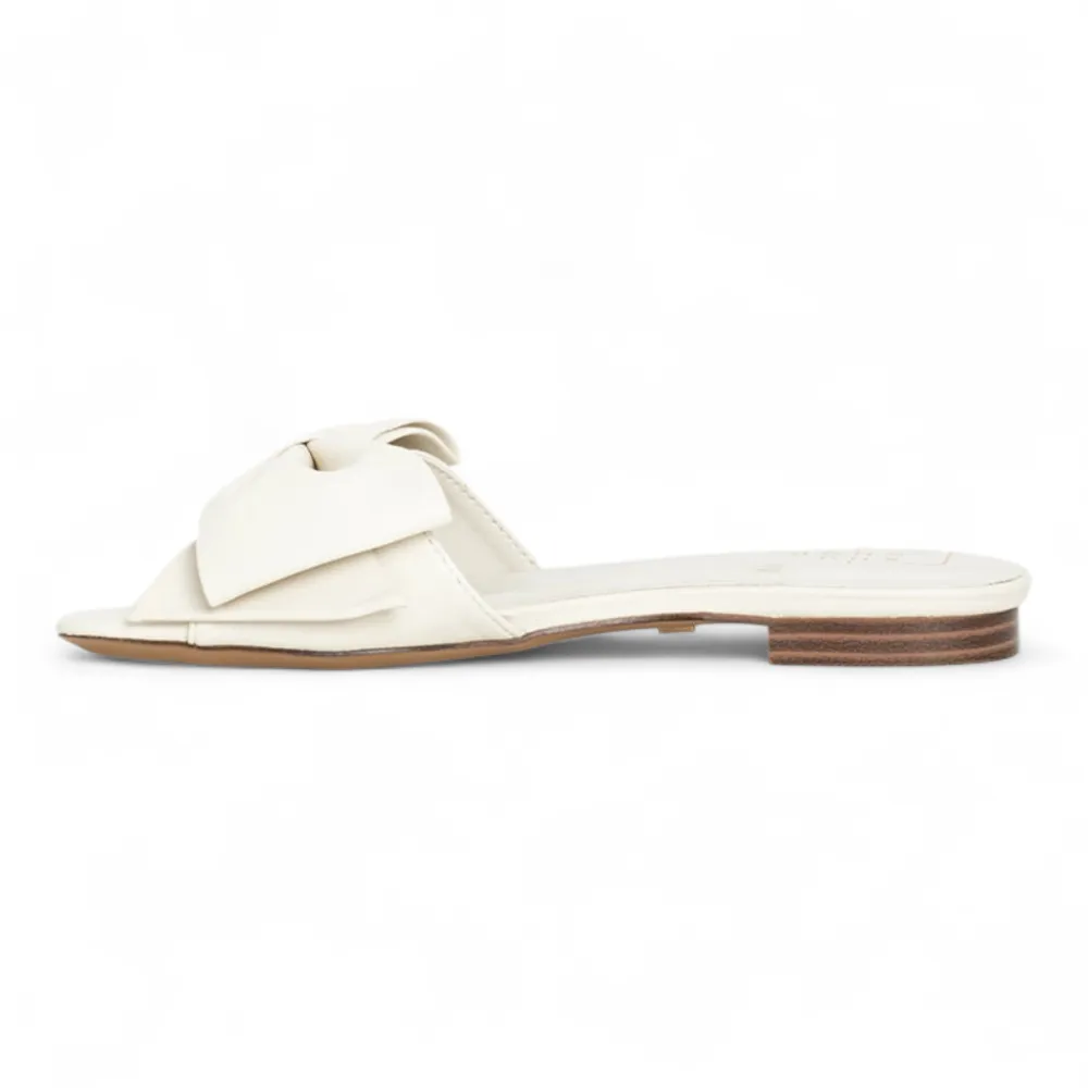 Chic Noir Bow Slide Sandals