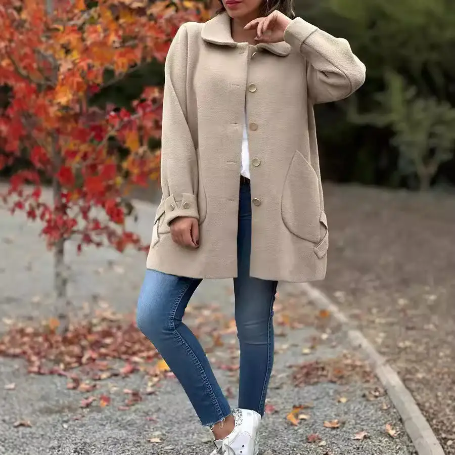 Oversized Button Front Coat