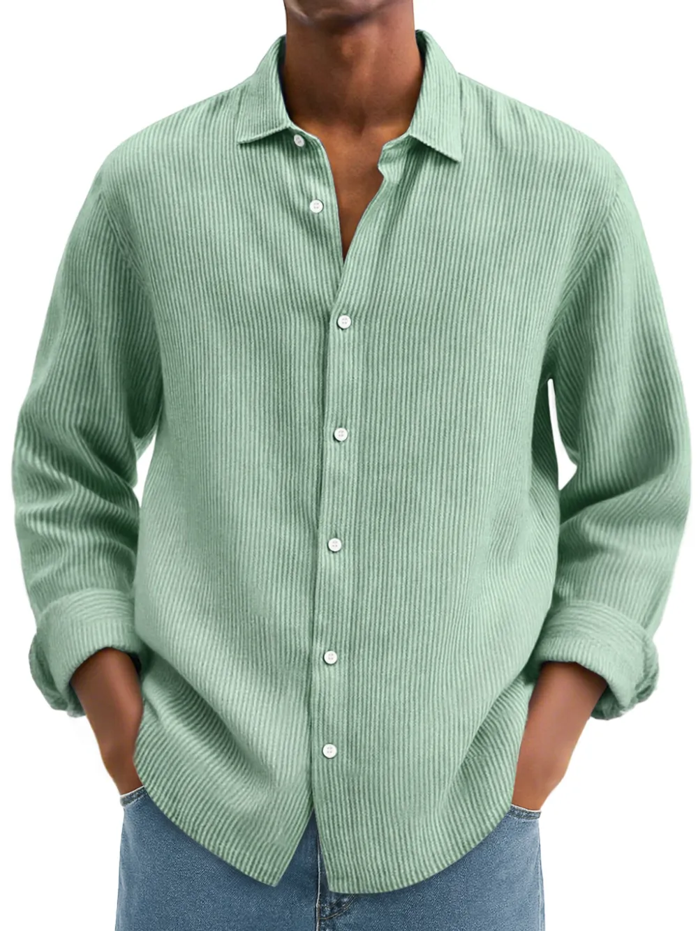 Clean Cut Corduroy Long Sleeve Shirt