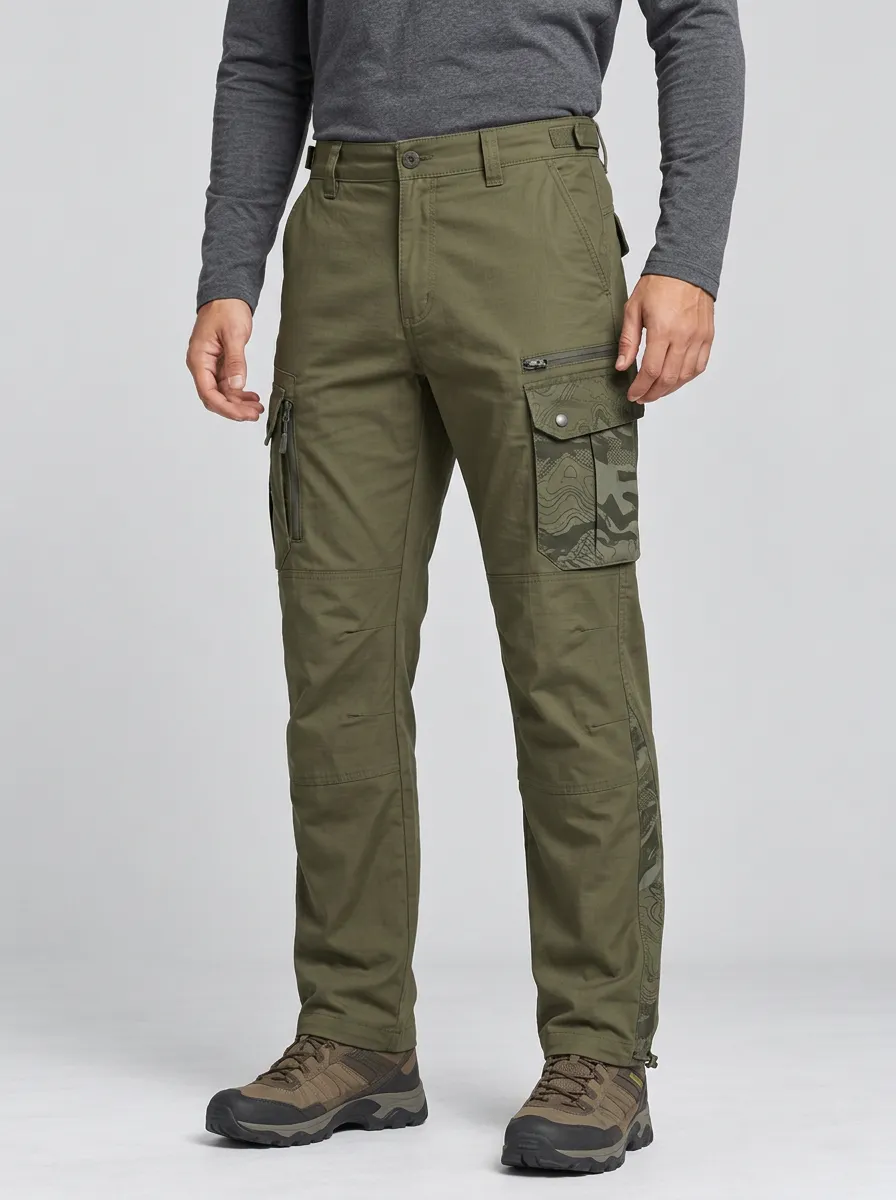Tactical Outdoor Topographic Camo Cargo Pants
