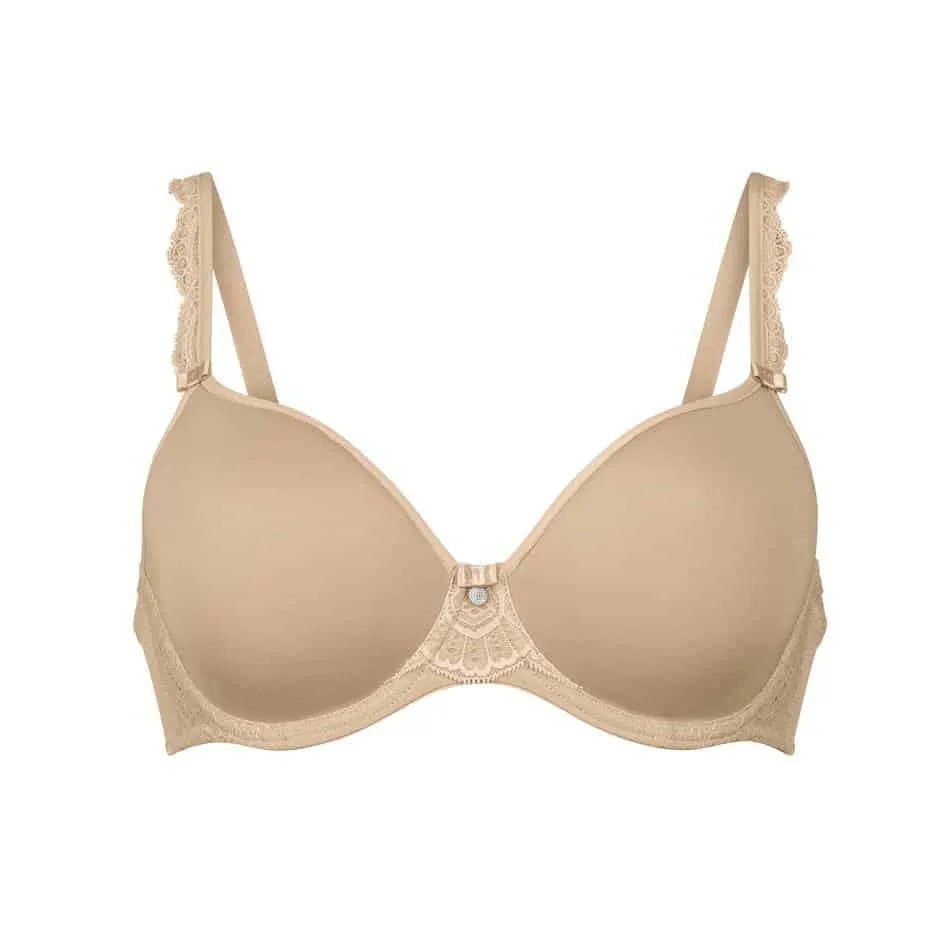 Women's Underwire Seamless Lace Natural Shape Breathable Smoothing Bra