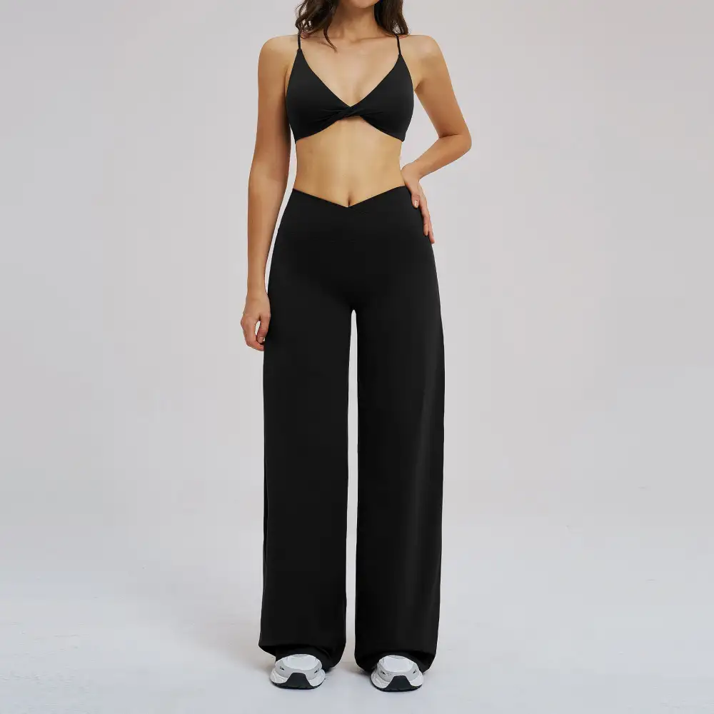Brushed Backless Bra and Trousers Active Set