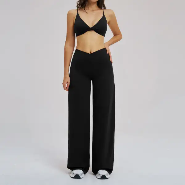 Brushed Backless Bra and Trousers Active Set