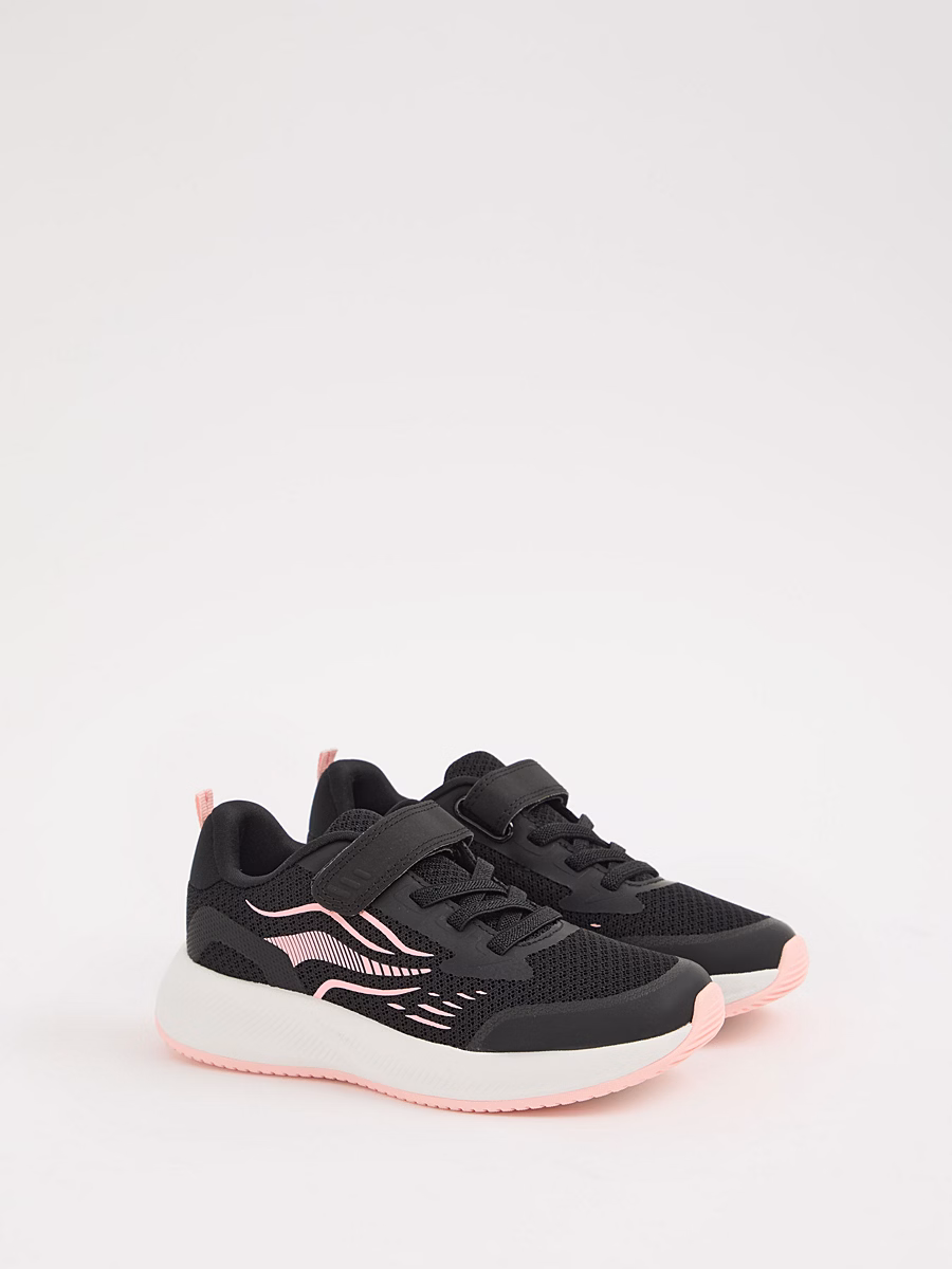 Black Mesh Single Strap Trainers detail 2