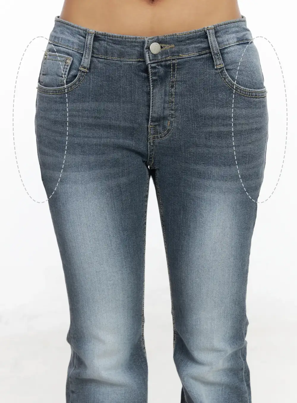 Hip-Pad Vintage Flared Jeans