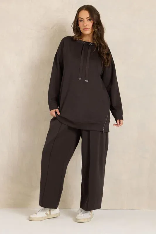 Set Chocolate Brown Luxe Sweatshirt & Joggers