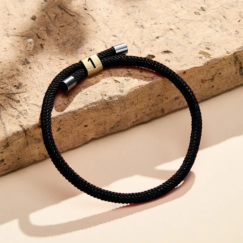 Single Digit Angel Numbers Adjustable String Bracelet