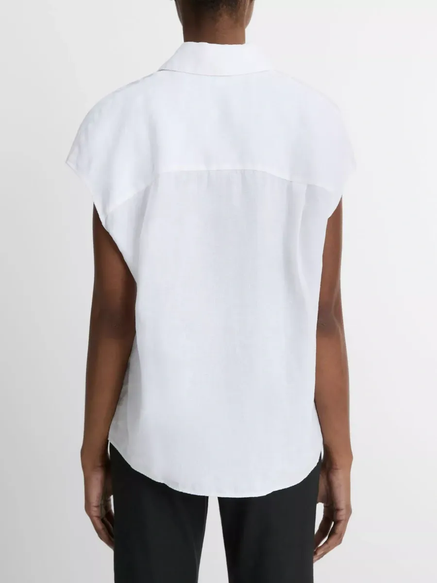 Plain Cap Sleeve Shirt