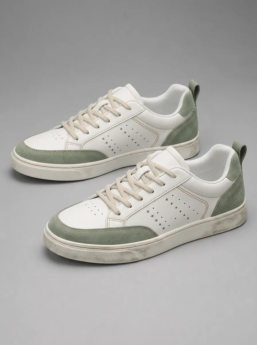 Men's Star Pattern Suede Skate Shoes