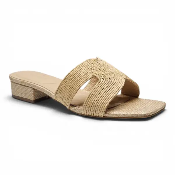 Marbella Woven H Band Slide Heel