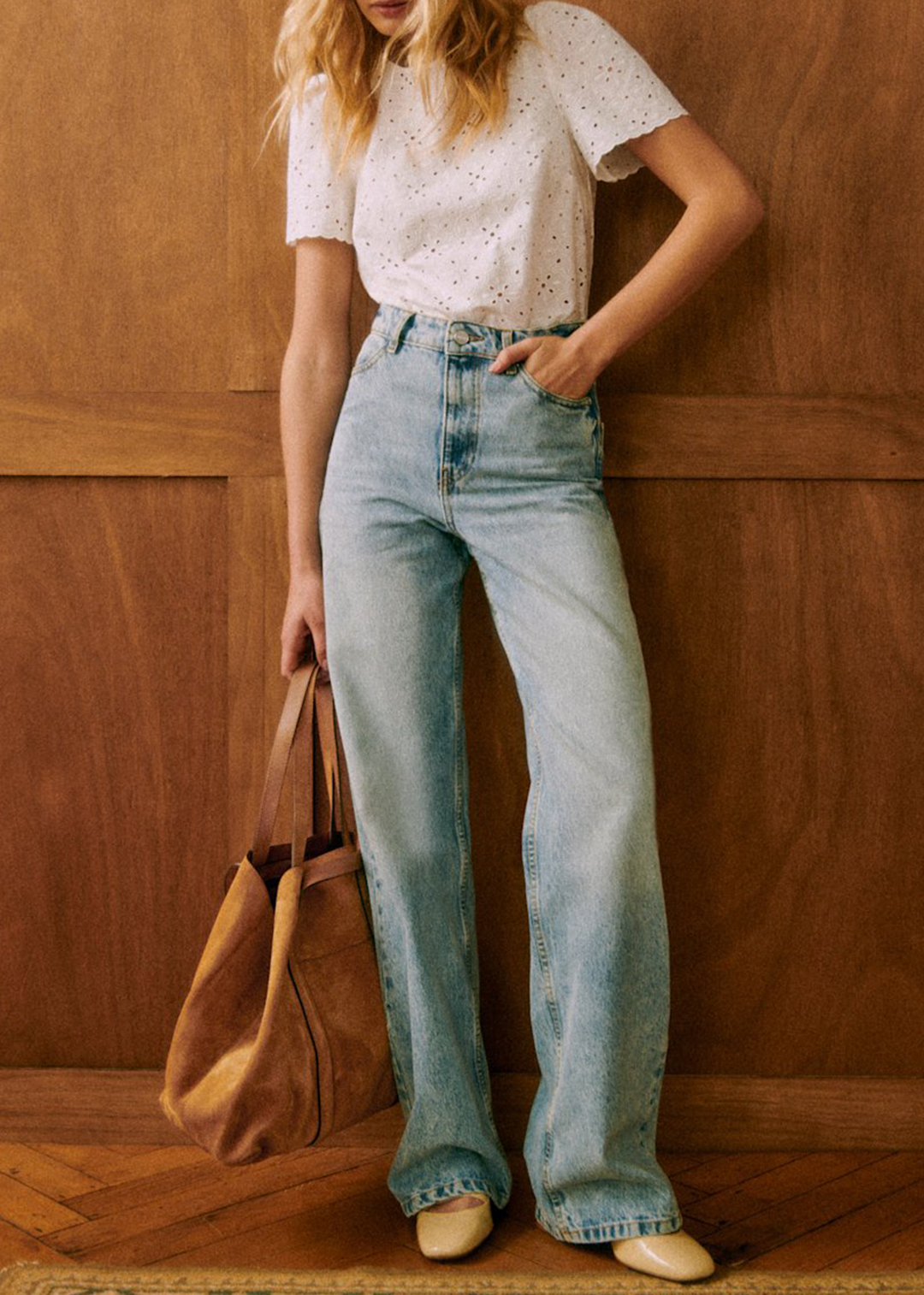 High-Rise Straight-Leg Loose Jeans