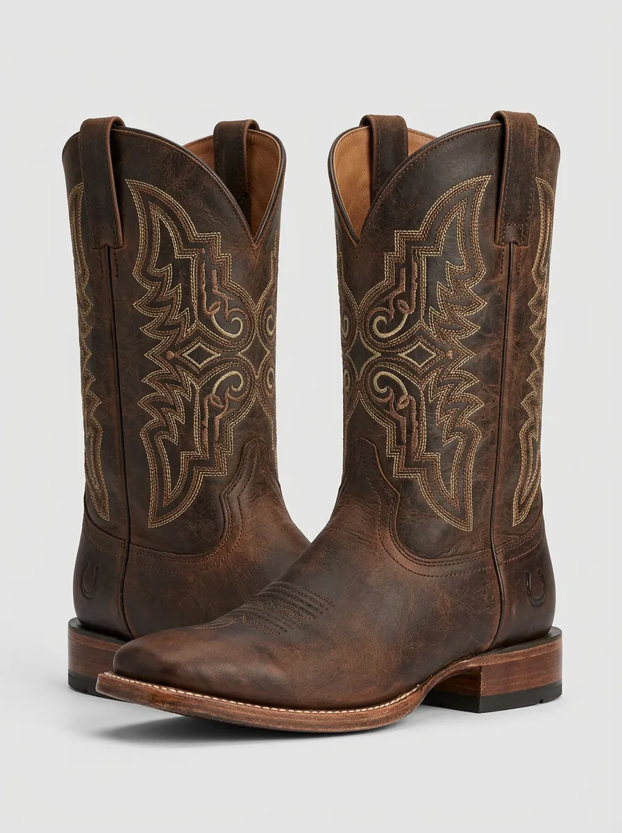 Traditional Embroidered Easy-Wear Western Boots
