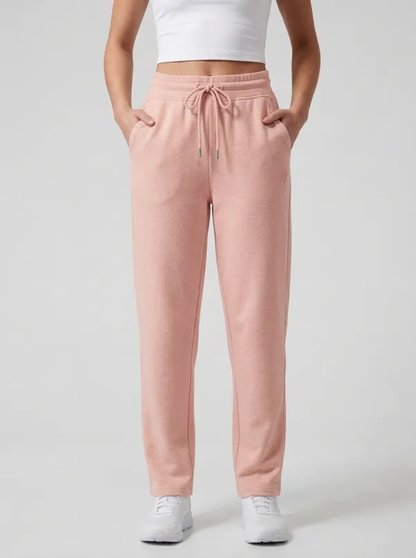 Women's Casual Minimalist Beige Solid Color Drawstring Sweatpants