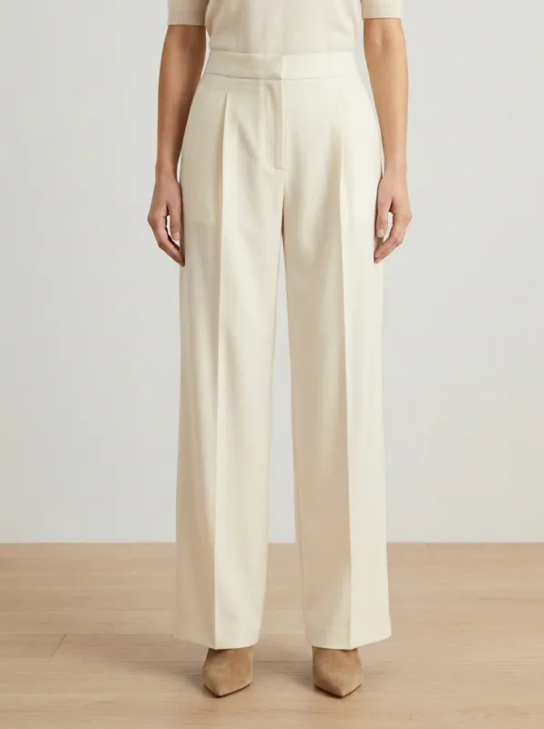 Refined Printed Wide-Leg Trousers