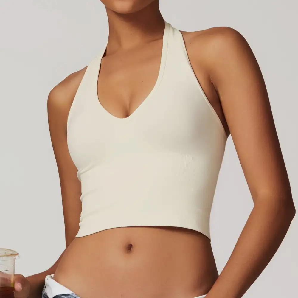 LuxeFeel Seamless Halter Sports Bra