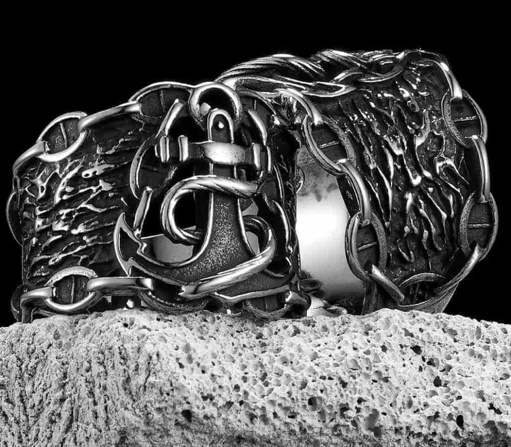 Men's Anchor Ring Chain