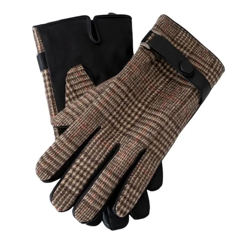 Textured Driving Leather Gloves