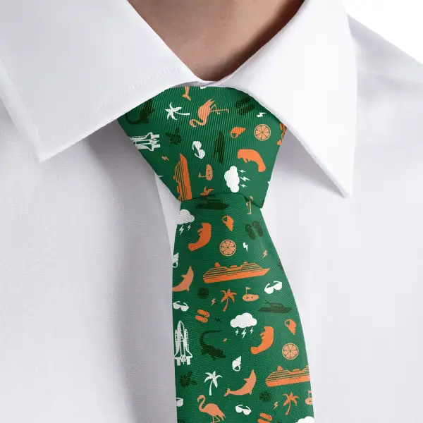 Refined Heritage Emblem Texture Necktie