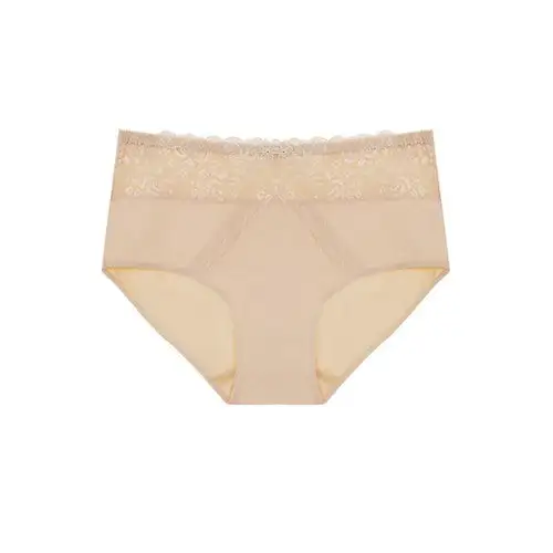 Lace Waistband Cotton Full Brief