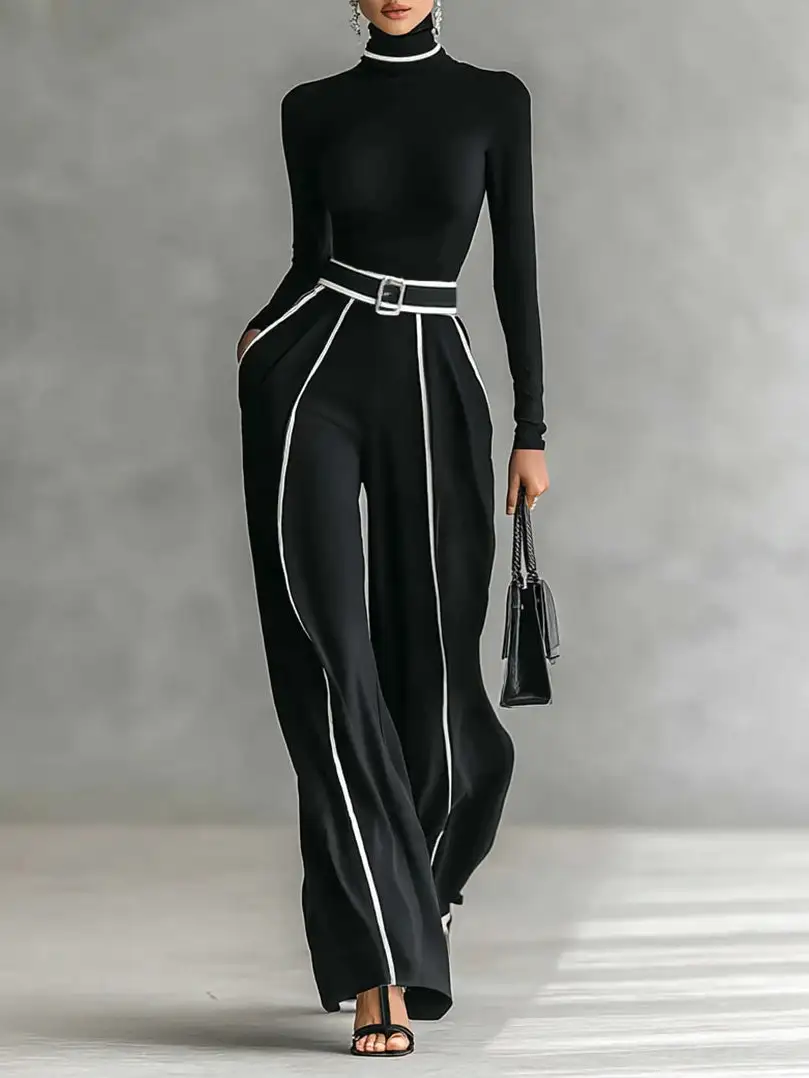 Flowing Wide Leg Jumpsuit