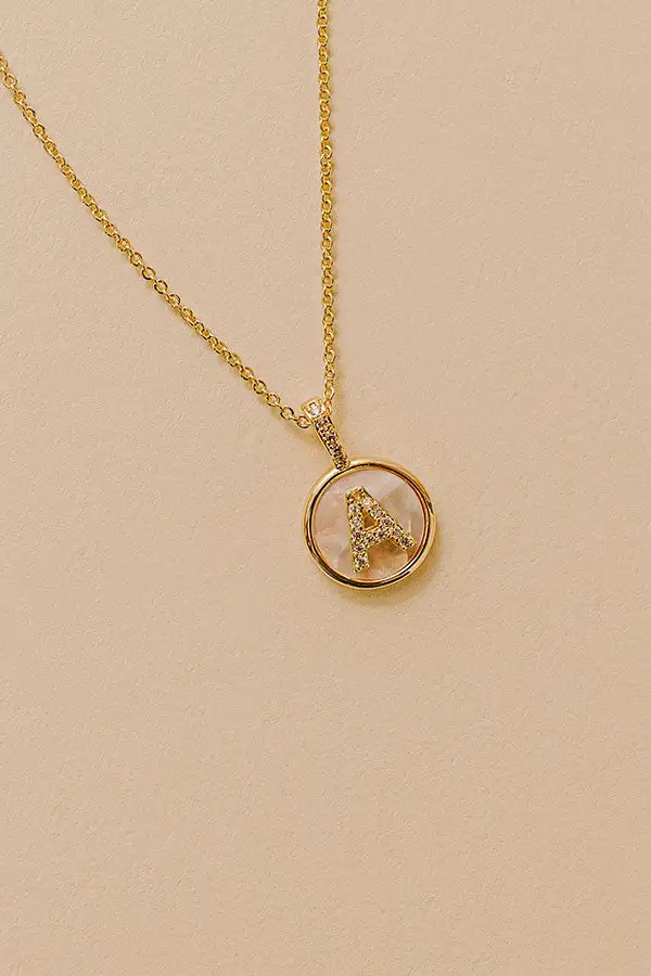Pave Simulated Diamond Pearl Pendant Necklace