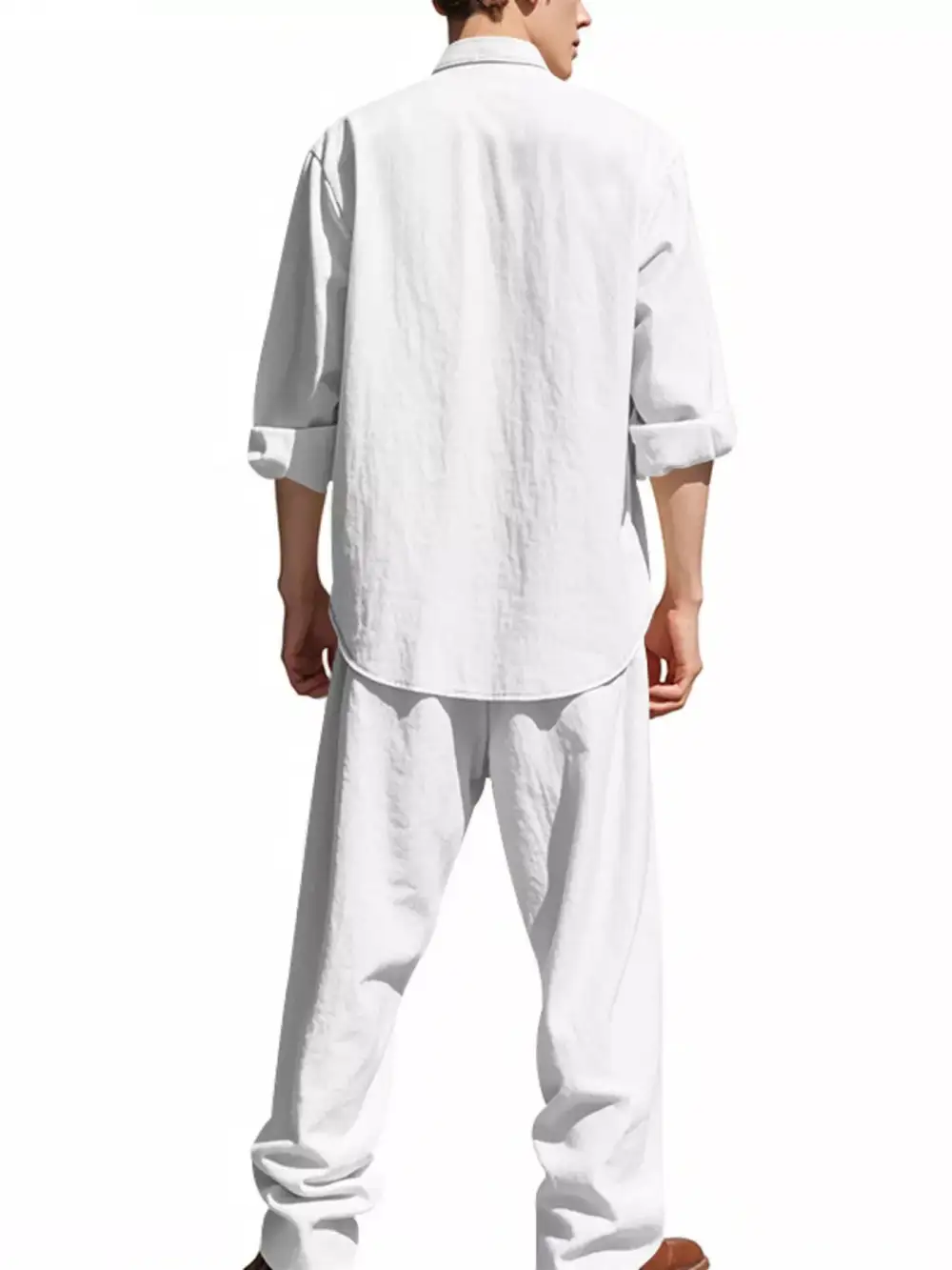 Long Sleeve Button Up Shirt And Pants Set