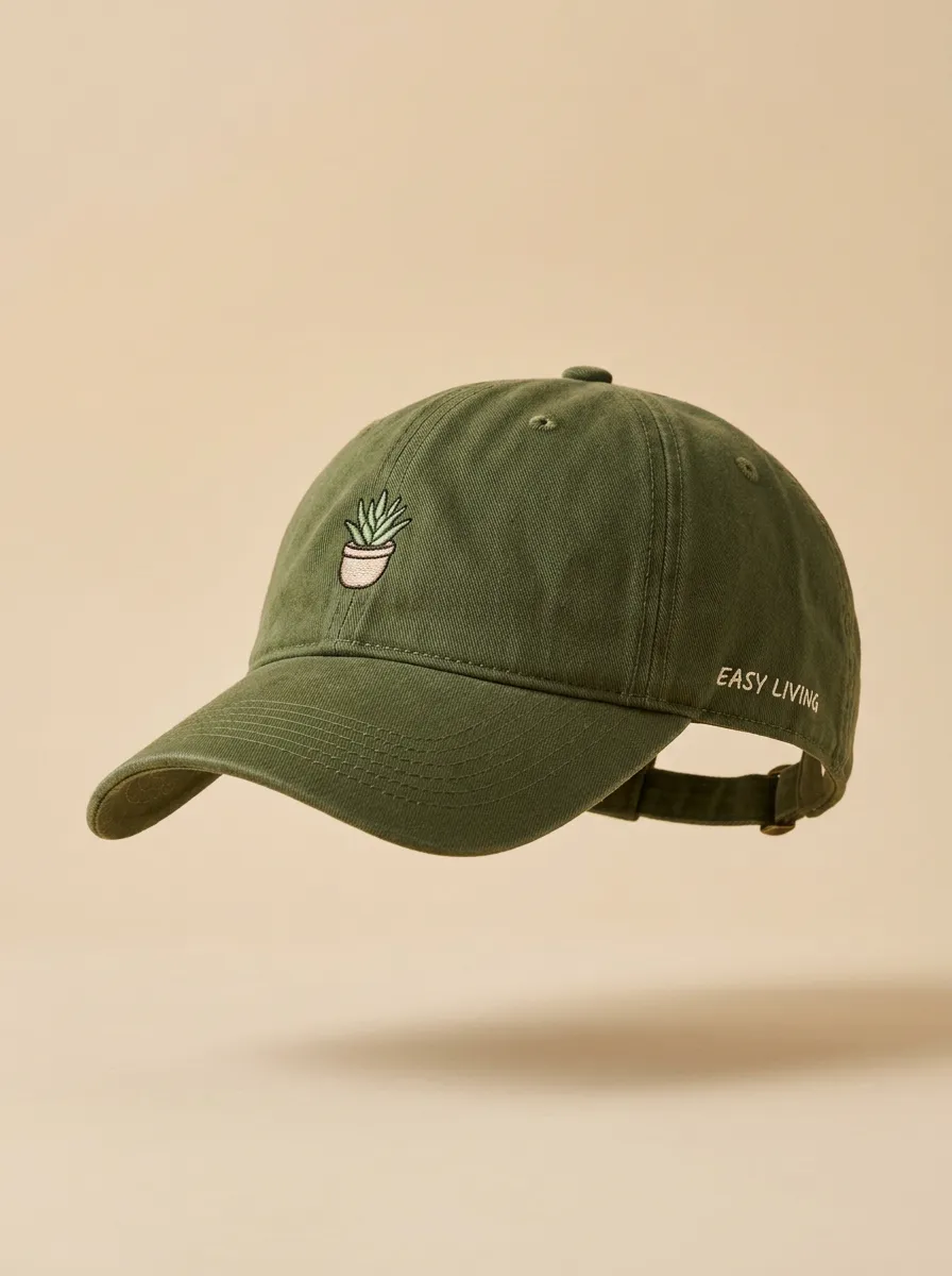 Plant-Lover Succulent Embroidered Unisex Baseball Cap