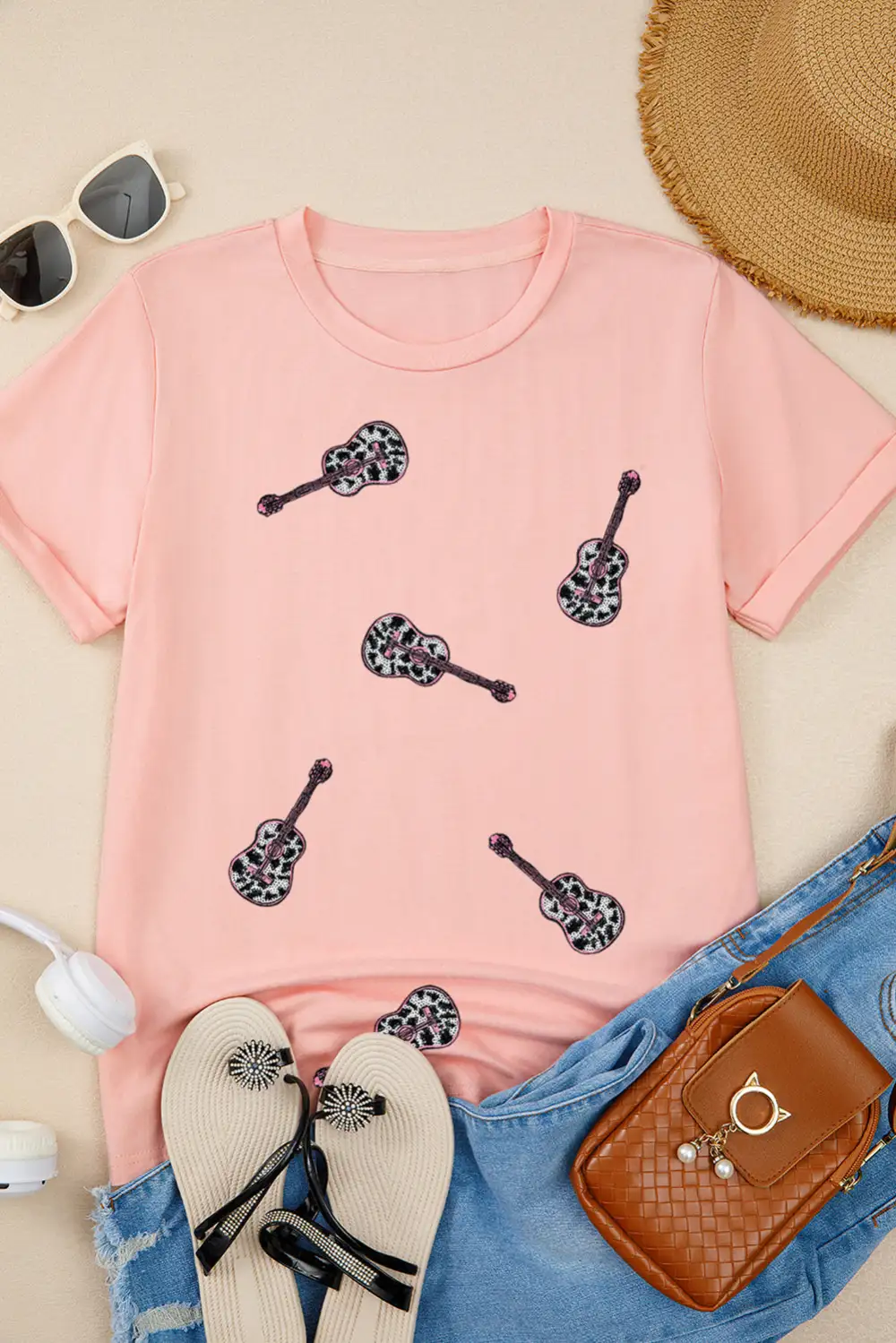 Airy Artful Crew Neck Tee